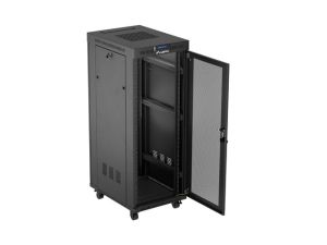 Комуникационен шкаф Lanberg rack cabinet 19" free-standing 32U/600X800 (FLAT PACK) with mesh door LCD black