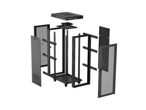 Комуникационен шкаф Lanberg rack cabinet 19" free-standing 32U/600X800 (FLAT PACK) with mesh door LCD black