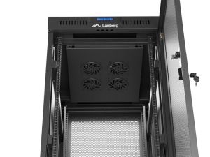 Комуникационен шкаф Lanberg rack cabinet 19" free-standing 32U/600X800 (FLAT PACK) with mesh door LCD black