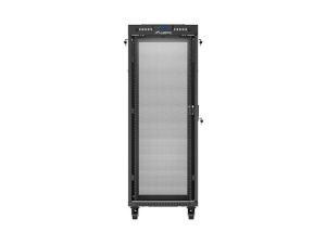 Комуникационен шкаф Lanberg rack cabinet 19" free-standing 32U/600X800 (FLAT PACK) with mesh door LCD black