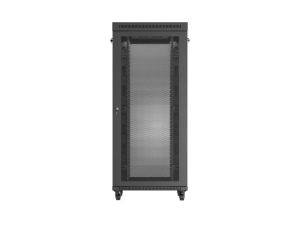 Комуникационен шкаф Lanberg rack cabinet 19" free-standing 37U/600X800 (FLAT PACK) with mesh door LCD black
