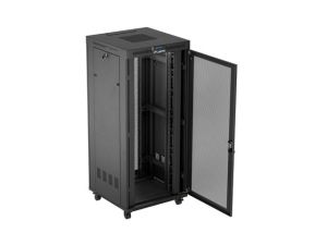 Комуникационен шкаф Lanberg rack cabinet 19" free-standing 37U/600X800 (FLAT PACK) with mesh door LCD black