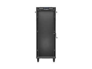 Комуникационен шкаф Lanberg rack cabinet 19" free-standing 32U/600X1000 (FLAT PACK) with glass door LCD black