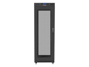 Комуникационен шкаф Lanberg rack cabinet 19" free-standing 37U / 600x800 self-assembly flat pack with mesh door LCD, black