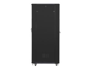 Комуникационен шкаф Lanberg rack cabinet 19" free-standing 42U / 800x1000 self-assembly flat pack, black