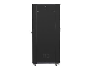 Комуникационен шкаф Lanberg rack cabinet 19" free-standing 42U / 800x1000 self-assembly flat pack, black