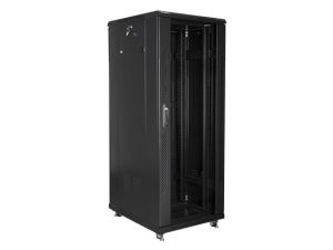 Комуникационен шкаф Lanberg rack cabinet 19" free-standing 32U / 600x800 self-assembly flat pack, black