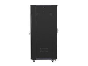 Комуникационен шкаф Lanberg rack cabinet 19" free-standing 32U / 600x800 self-assembly flat pack, black
