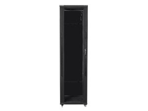 Комуникационен шкаф Lanberg rack cabinet 19" free-standing 47U / 800x1000 self-assembly flat pack, black