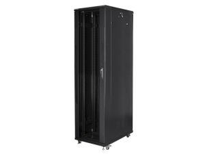 Комуникационен шкаф Lanberg rack cabinet 19" free-standing 47U / 800x1000 self-assembly flat pack, black