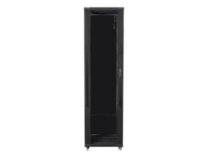 Комуникационен шкаф Lanberg rack cabinet 19" free-standing 37U / 800x800 self-assembly flat pack, black