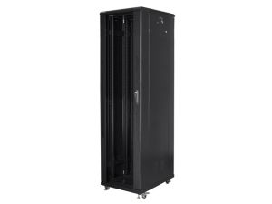 Комуникационен шкаф Lanberg rack cabinet 19" free-standing 37U / 800x800 self-assembly flat pack, black