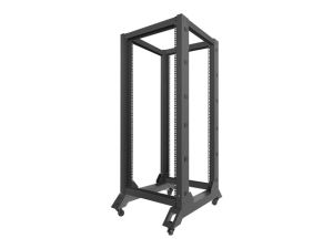 Комуникационен шкаф Lanberg open rack 27U  600x800, black