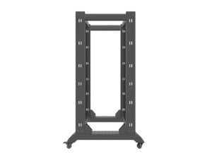 Комуникационен шкаф Lanberg open rack 27U  600x800, black