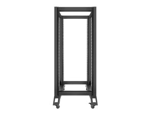 Комуникационен шкаф Lanberg open rack 27U  600x800, black