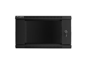 Комуникационен шкаф Lanberg rack cabinet 19" wall-mount 6U / 600x450 for self-assembly (flat pack), black