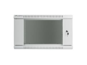 Комуникационен шкаф Lanberg rack cabinet 19" wall-mount 6U / 600x450 for self-assembly (flat pack), grey