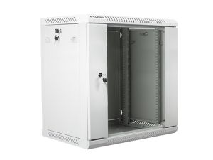 Комуникационен шкаф Lanberg rack cabinet 19" wall-mount 12U / 600x450 for self-assembly (flat pack), grey