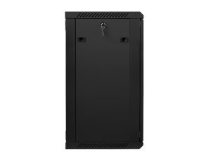 Комуникационен шкаф Lanberg rack cabinet 19" wall-mount 18U / 600x450 for self-assembly (flat pack), black