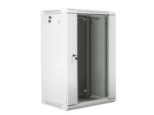 Комуникационен шкаф Lanberg rack cabinet 19" wall-mount 18U / 600x450 for self-assembly (flat pack), grey
