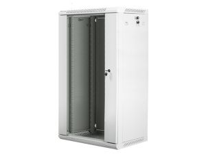 Комуникационен шкаф Lanberg rack cabinet 19" wall-mount 22U / 600x450 for self-assembly (flat pack), grey