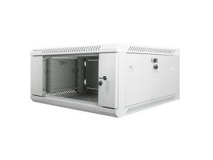 Комуникационен шкаф Lanberg rack cabinet 19" wall-mount 4U / 600x600 for self-assembly (flat pack), grey