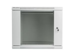 Комуникационен шкаф Lanberg rack cabinet 19" wall-mount 9U / 600x600 for self-assembly (flat pack), grey