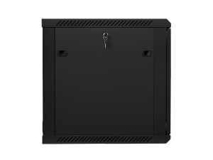 Комуникационен шкаф Lanberg rack cabinet 19" wall-mount 12U / 600x600 for self-assembly (flat pack), black