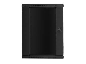 Комуникационен шкаф Lanberg rack cabinet 19" wall-mount 18U / 600x600 for self-assembly (flat pack), black