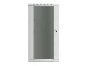Комуникационен шкаф Lanberg rack cabinet 19" wall-mount 27U / 600x600 for self-assembly (flat pack), grey