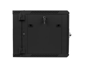 Комуникационен шкаф Lanberg rack cabinet 19" double-section wall-mount 9U / 600x600 for self-assembly (flat pack), black