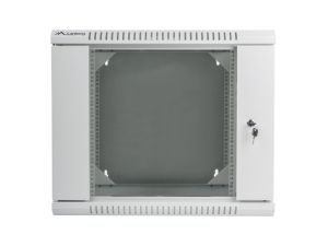 Комуникационен шкаф Lanberg rack cabinet 19" double-section wall-mount 9U / 600x600 for self-assembly (flat pack), grey