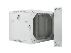 Комуникационен шкаф Lanberg rack cabinet 19" double-section wall-mount 9U / 600x600 for self-assembly (flat pack), grey