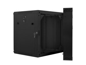 Комуникационен шкаф Lanberg rack cabinet 19" double-section wall-mount 12U / 600x600 for self-assembly (flat pack), black