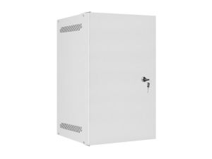 Комуникационен шкаф Lanberg rack cabinet 10" wall-mount 9U / 280x310 self-assembly flat pack with metal door, grey