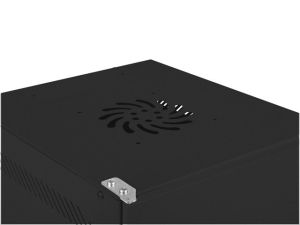 Комуникационен шкаф Lanberg rack cabinet 10" wall-mount 9U / 280x310 self-assembly flat pack with metal door, black