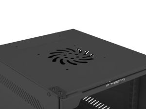 Комуникационен шкаф Lanberg rack cabinet 10" wall-mount 9U / 280x310 for self-assembly (flat pack), black