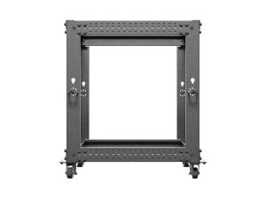 Комуникационен шкаф Lanberg open rack 19" 12U 600x600-1100 adjustable black