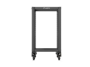 Комуникационен шкаф Lanberg open rack 19" 18U 600x800 black
