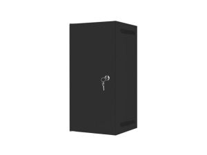 Комуникационен шкаф Lanberg rack cabinet 10" wall-mount 12U/280x310 for self-assembly with metal door black (flat pack)