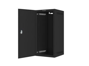 Комуникационен шкаф Lanberg rack cabinet 10" wall-mount 12U/280x310 for self-assembly with metal door black (flat pack)