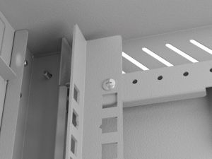 Комуникационен шкаф Lanberg rack cabinet 10" wall-mount 4U/300x300 (flat pack) with glass door grey