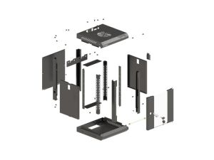 Комуникационен шкаф Lanberg rack cabinet 10" wall-mount 6U/300x300 (flat pack) with glass door black