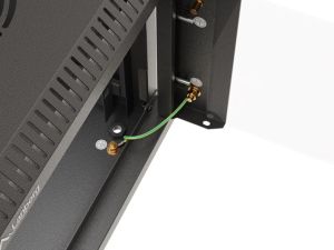 Комуникационен шкаф Lanberg rack cabinet 10" wall-mount 6U/300x300 (flat pack) with glass door black