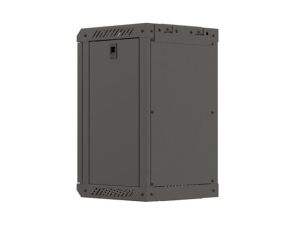 Комуникационен шкаф Lanberg rack cabinet 10" wall-mount 9U/300x300 (flat pack) with glass door black