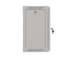 Комуникационен шкаф Lanberg rack cabinet 10" wall-mount 9U/300x300 (flat pack) with glass door grey