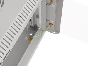 Комуникационен шкаф Lanberg rack cabinet 10" wall-mount 9U/300x300 (flat pack) with glass door grey