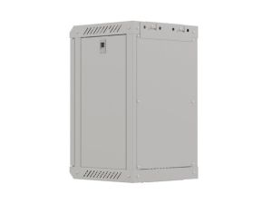 Комуникационен шкаф Lanberg rack cabinet 10" wall-mount 9U/300x300 (flat pack) with glass door grey