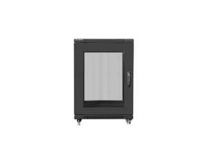 Комуникационен шкаф Lanberg rack cabinet 19" free-standing 15U/600x800 (flat pack) with mesh door black