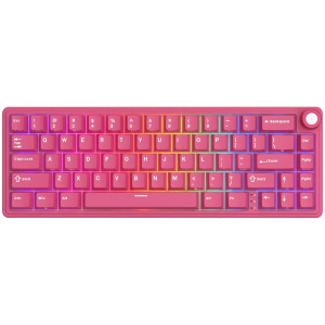 ROYAL KLUDGE R65 Berry Red Gaming Keyboard Cream Switch